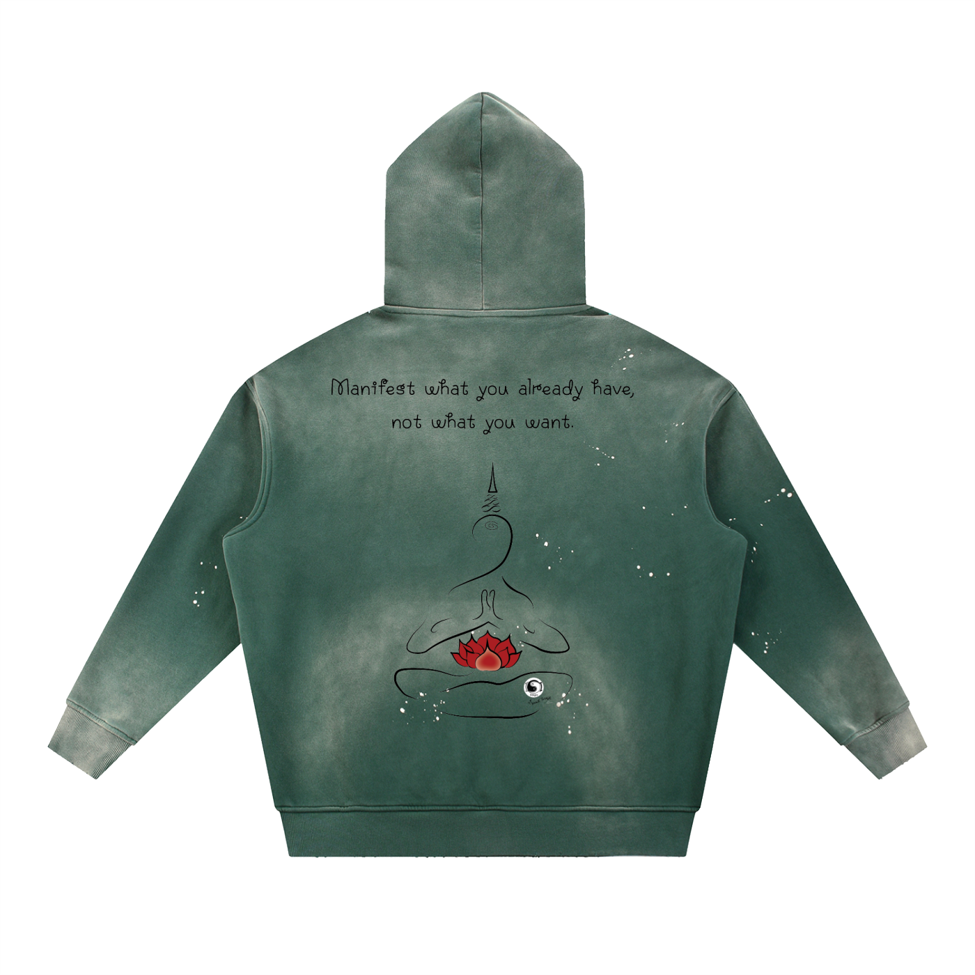 Vintage Washed Frayed Fleece Hoodie